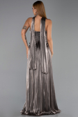 Robe de Soirée Longue Mousseline Vison ABU5957