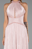 Robe de Soirée Longue Mousseline Poudre ABU6437