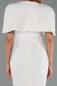 Robe de Soirée Longue Dantelle Blanc ABU6438