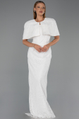 Robe de Soirée Longue Dantelle Blanc ABU6438