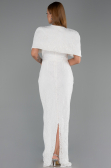 Robe de Soirée Longue Dantelle Blanc ABU6438