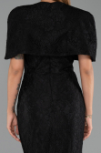 Robe de Soirée Longue Dantelle Noir ABU6438