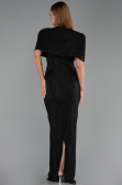 Robe de Soirée Longue Dantelle Noir ABU6438