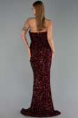 Robe de Soirée Longue Rouge Bordeaux ABU6439