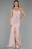 Robe de Soirée Longue Perlé Poudre ABU6440