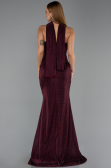 Robe de Soirée Longue Perlé Couleur Cerise ABU6440