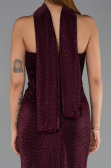 Robe de Soirée Longue Perlé Couleur Cerise ABU6440