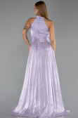 Robe de Soirée Longue Mousseline Lilas ABU6441