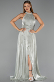 Robe de Soirée Longue Mousseline Menthe ABU6441