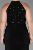 Robe de Soirée Grande Taille Longue Noir ABU6415