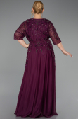 Robe De Soirée Grande Taille Longue Prune ABU6489