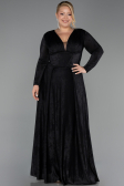 Robe de Soirée Grande Taille Longue Noir ABU6492