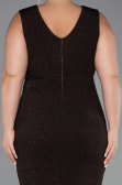 Robe Grande Taille Midi Brun ABK1492
