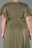 Robe Grande Taille Longue Mousseline Kaki ABU6423