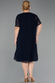 Robe De Soirée Grande Taille Midi Bleu Marine ABK2596