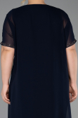 Robe De Soirée Grande Taille Midi Bleu Marine ABK2596