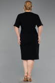 Robe De Invitation Grande Taille Midi Noir ABK2678