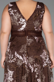 Robe De Soirée Grande Taille Longue Lacé Brun ABU4261