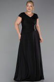 Robe Grande Taille Longue Noir ABU6410