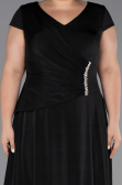 Robe Grande Taille Longue Noir ABU6410
