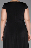 Robe Grande Taille Longue Noir ABU6410