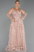 Robe De Fiançailles Grande Taille Longue Poudre ABU5660