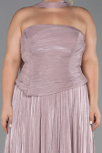 Robe De Soirée Grande Taille Longue Mousseline Lavande claire ABU5958