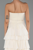 Robe de Soirée Longue Mousseline Jaune ABU6397