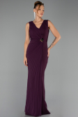 Robe de Soirée Longue Prune ABU6524