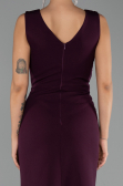 Robe de Soirée Longue Prune ABU6524