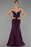 Robe Queue de Poisson Longue Prune ABU6526