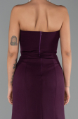 Robe Queue de Poisson Longue Prune ABU6526