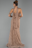 Robe de Soirée Longue Dantelle Cuivre ABU6487