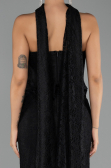 Robe de Soirée Longue Dantelle Noir ABU6487