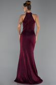 Robe de Soirée Longue Rouge Bordeaux ABU6083