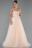 Robe de Soirée Longue Saumon ABU6523