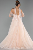 Robe de Soirée Longue Saumon ABU6523