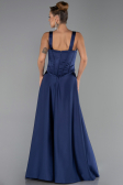 Robe de Soirée Longue Satin Bleu Marine ABU6527