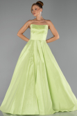 Robe de Soirée Longue Pistache vert ABU6502