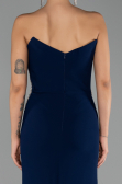 Robe Queue de Poisson Longue Bleu Marine ABU6505