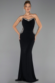 Robe Queue de Poisson Longue Noir ABU6505