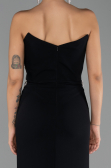 Robe Queue de Poisson Longue Noir ABU6505