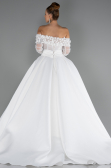 Robes de Mariage Longue Satin Blanc ABG197
