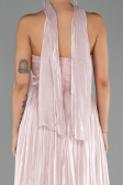 Robe de Soirée Longue Mousseline Poudre ABU6531