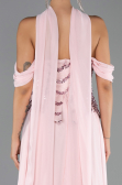 Robe de Soirée Longue Mousseline Poudre ABU6532