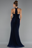 Robe de Soirée Grande Taille Longue Bleu Marine ABU6539