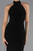 Robe de Soirée Grande Taille Longue Noir ABU6539