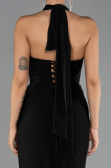 Robe de Soirée Grande Taille Longue Noir ABU6539