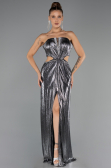Robe de Soirée Longue Anthracite ABU6127