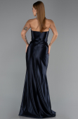 Robe de Soirée Longue Bleu Marine ABU6548